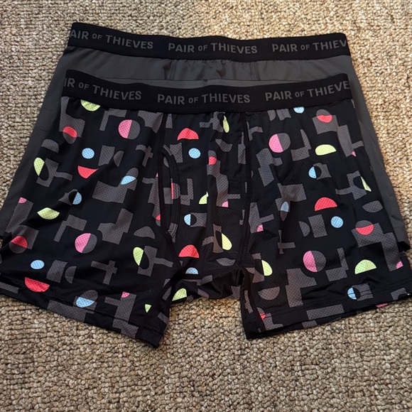 Pair of Thieves Black Patterned Boxer Briefs - Picture 1 of 1